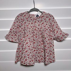 Baby Gap 3-6M baby girl floral long sleeve cotton dress